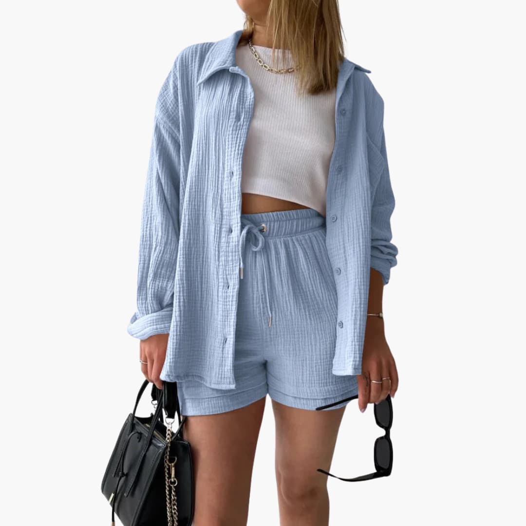 Ensemble 2 pièces confortable pour femme – Tenue décontractée d'été