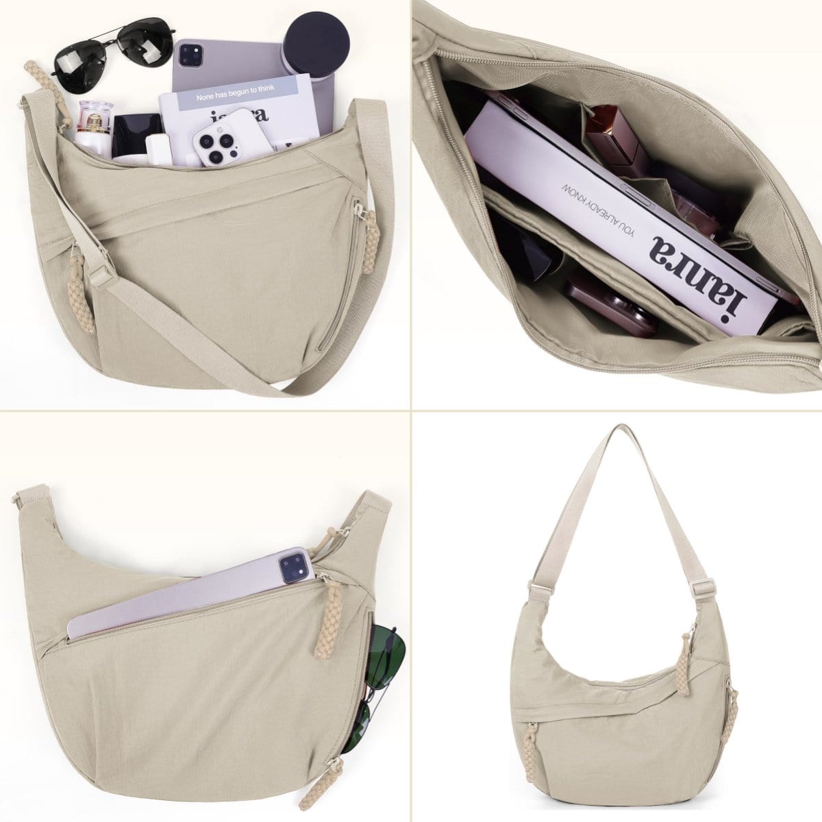 Sac bandoulière multipoches