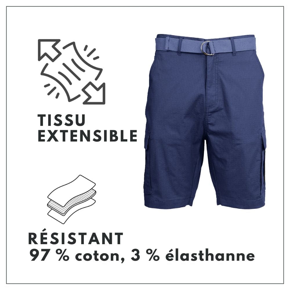 Short cargo en coton avec ceinture