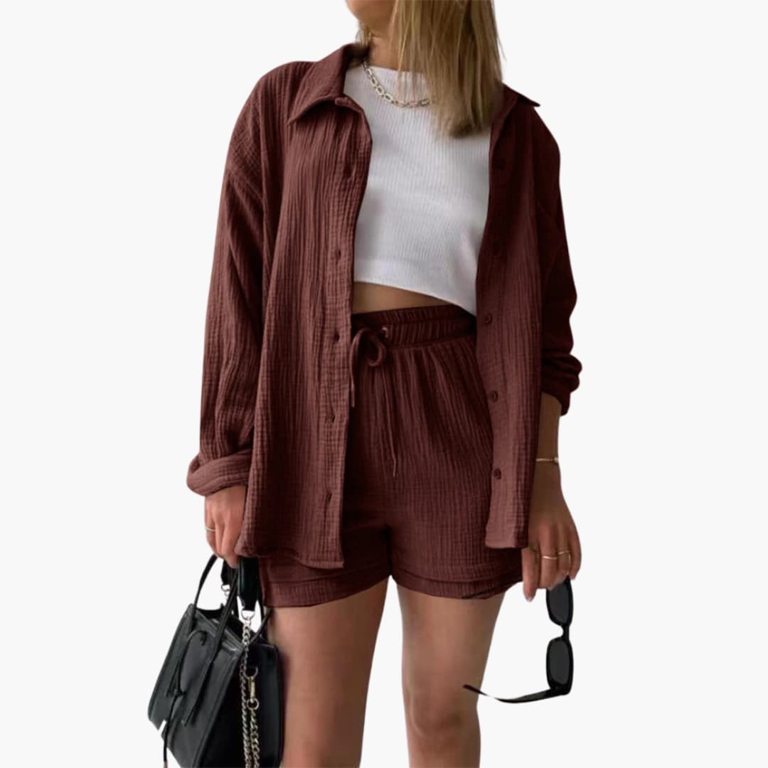 Ensemble 2 pièces confortable pour femme – Tenue décontractée d'été