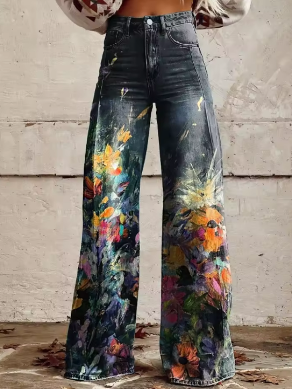 Cristina – Pantalon Vintage Fleuri | -50 % et Livraison Gratuite