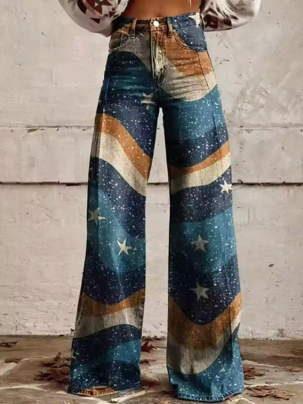 Bianca™ – Pantalon Vintage Fleuri | -50 % et Livraison Gratuite