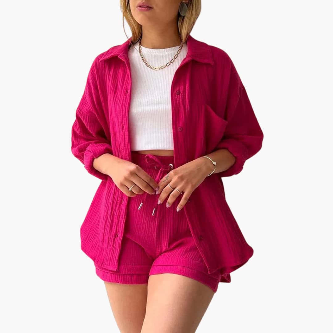 Ensemble 2 pièces confortable pour femme – Tenue décontractée d'été