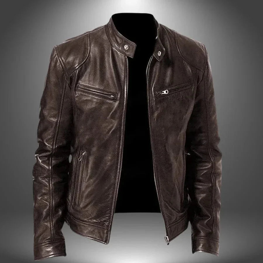 Veste en cuir respirant et sans pli