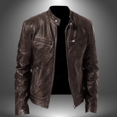 Veste en cuir respirant et sans pli