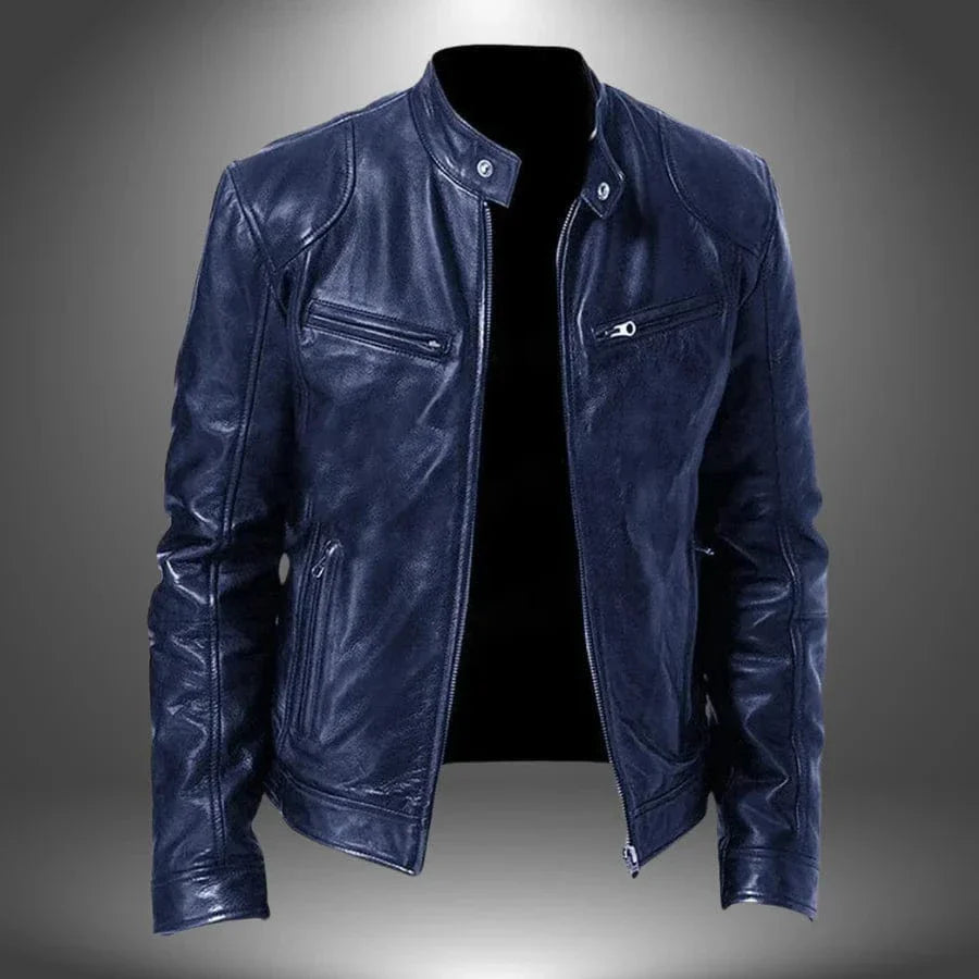 Veste en cuir respirant et sans pli