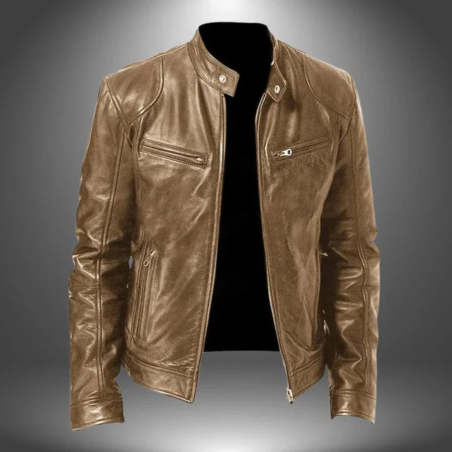 Veste en cuir respirant et sans pli