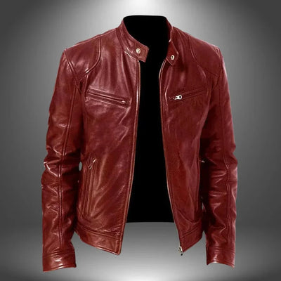 Veste en cuir respirant et sans pli