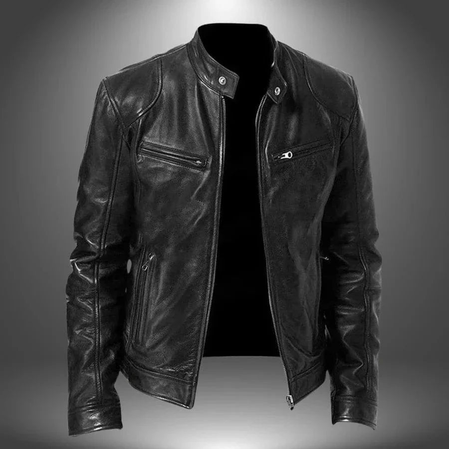 Veste en cuir respirant et sans pli