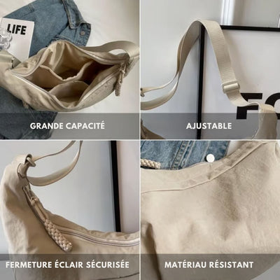 Sac bandoulière multipoches