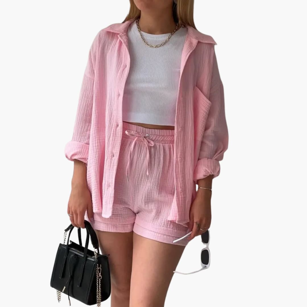 Ensemble 2 pièces confortable pour femme – Tenue décontractée d'été