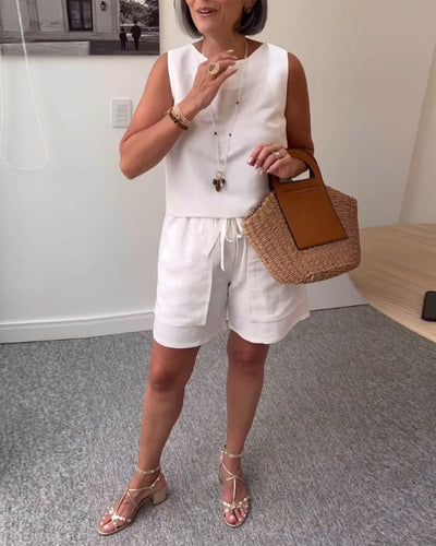 Ensemble débardeur et short pour femme – Tenue été unie chic