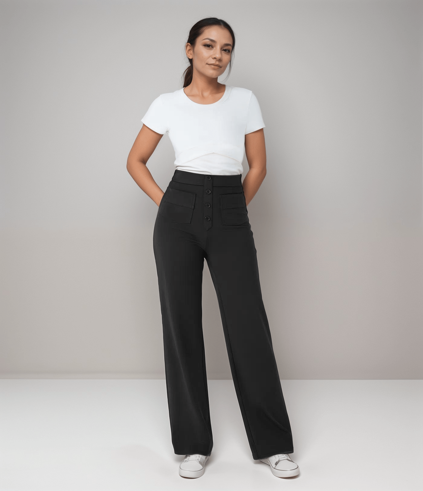Pantalon taille haute confort+