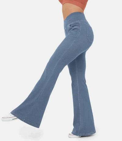 Jean Flare taille haute croisée