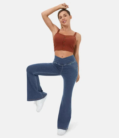 Jean Flare taille haute croisée
