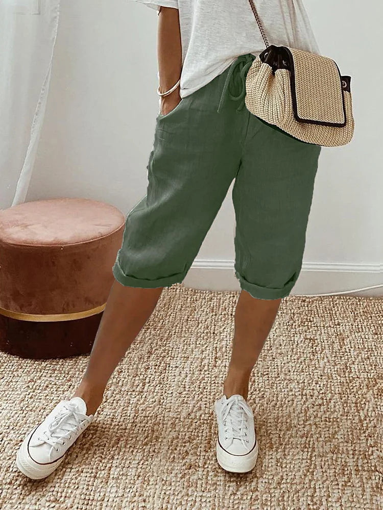 Leya | Women's cotton and linen shorts