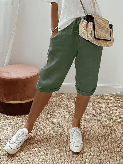 Leya | Women's cotton and linen shorts
