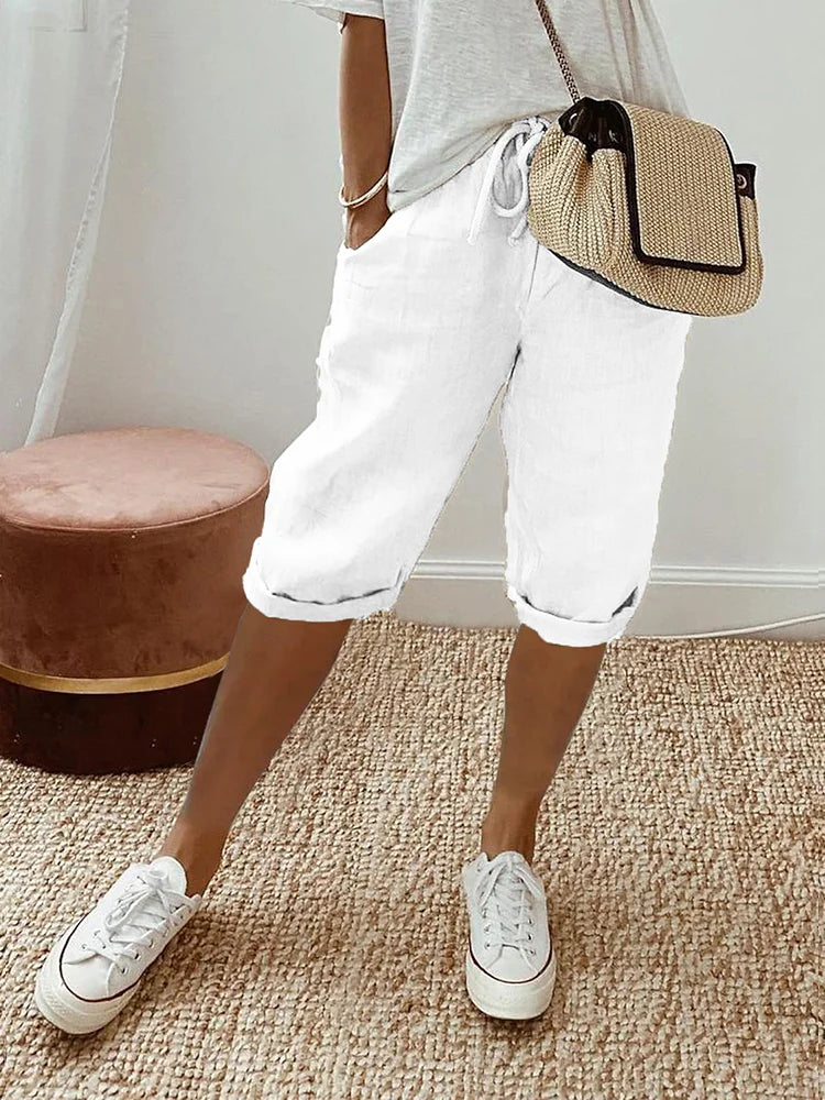Leya | Women's cotton and linen shorts