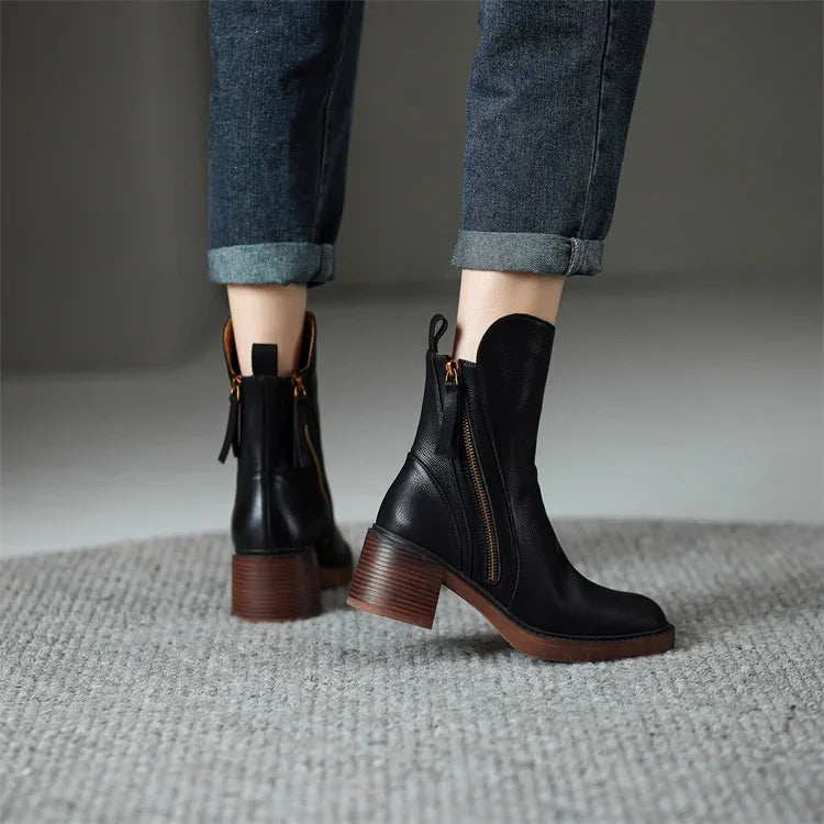Emma | Leather Ankle Boots