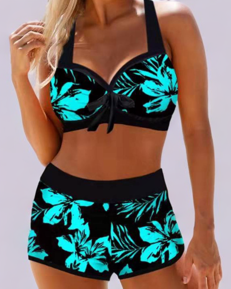 Sherrie™ | Maillot Taille Haute à Imprimé Fleuri