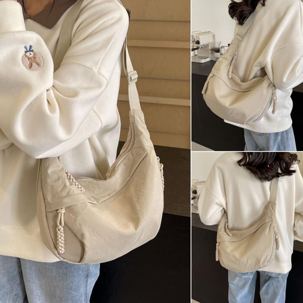 Sac bandoulière multipoches