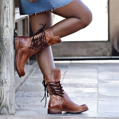 Yuri | Lace-up Leather Boots