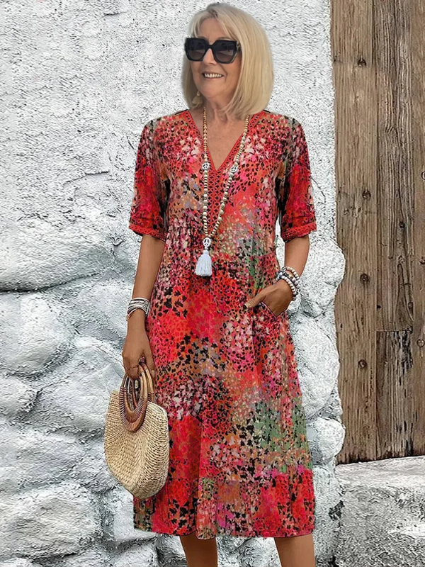 Élégance en Couleurs : Robe Mi-Longue
