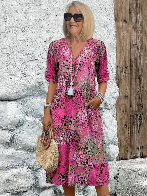 Élégance en Couleurs : Robe Mi-Longue