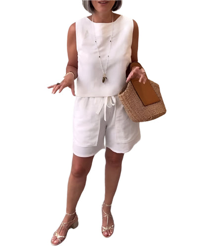 Ensemble débardeur et short pour femme – Tenue été unie chic