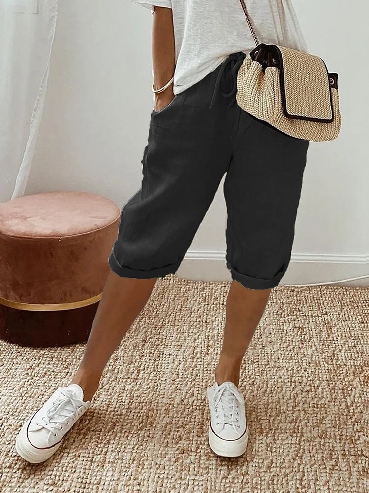 Leya | Women's cotton and linen shorts