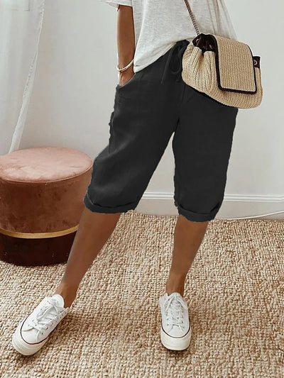 Leya | Women's cotton and linen shorts