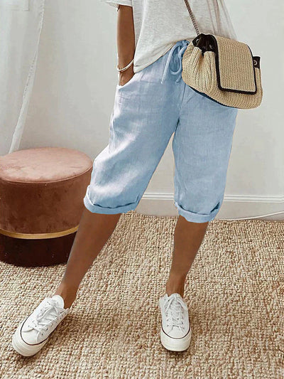 Leya | Women's cotton and linen shorts