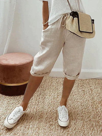 Leya | Women's cotton and linen shorts