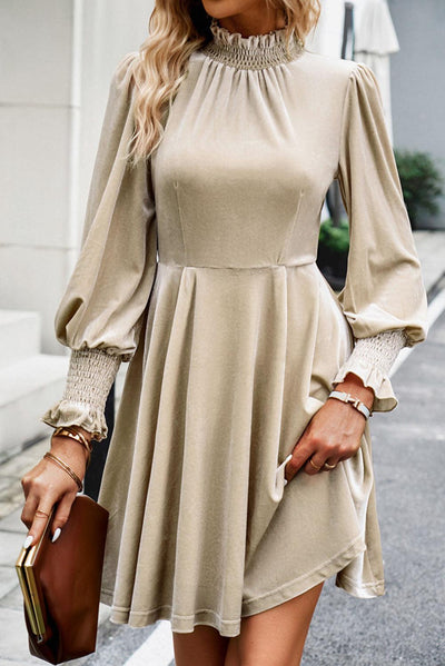 Lily™ | Robe Courte Chic à Manches Ballon