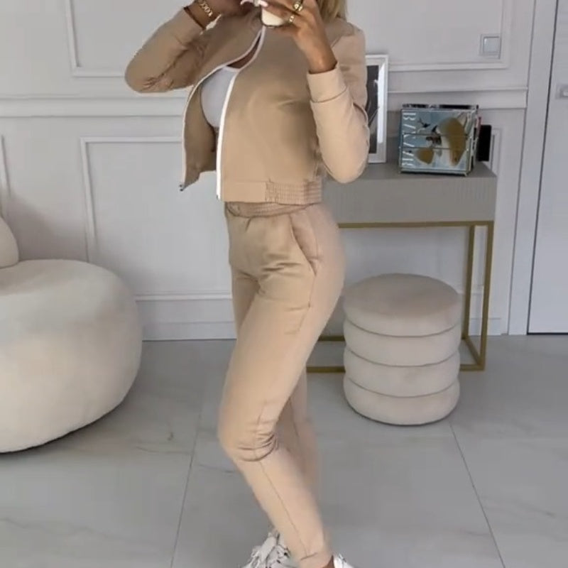 Ensemble Survêtement 3 Pièces Femme – Look Chic Sport Décontracté