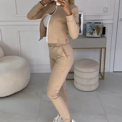 Ensemble Survêtement 3 Pièces Femme – Look Chic Sport Décontracté
