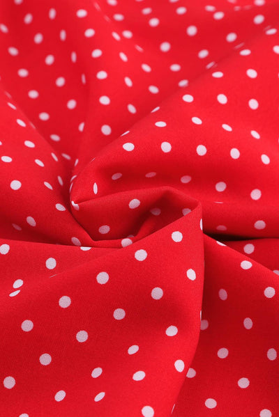 Nora™ | Robe Légère à Pois avec Décolleté en V et Manches à Volants