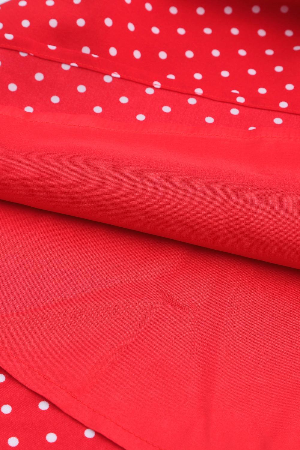 Nora™ | Robe Légère à Pois avec Décolleté en V et Manches à Volants